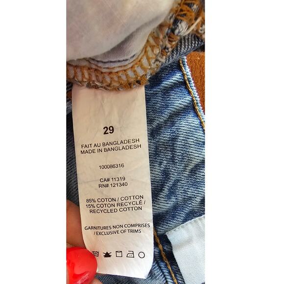 Dynamite Denim Heidi Jeans Jamba Large Wide Leg, Distressed, Sz 8/29 - Picture 9 of 11